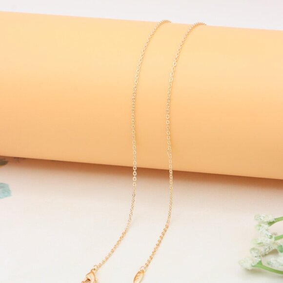 Elegant Rose Gold Necklace with Crystal Charm Chain, XPNL0410 - Picture 10 of 12